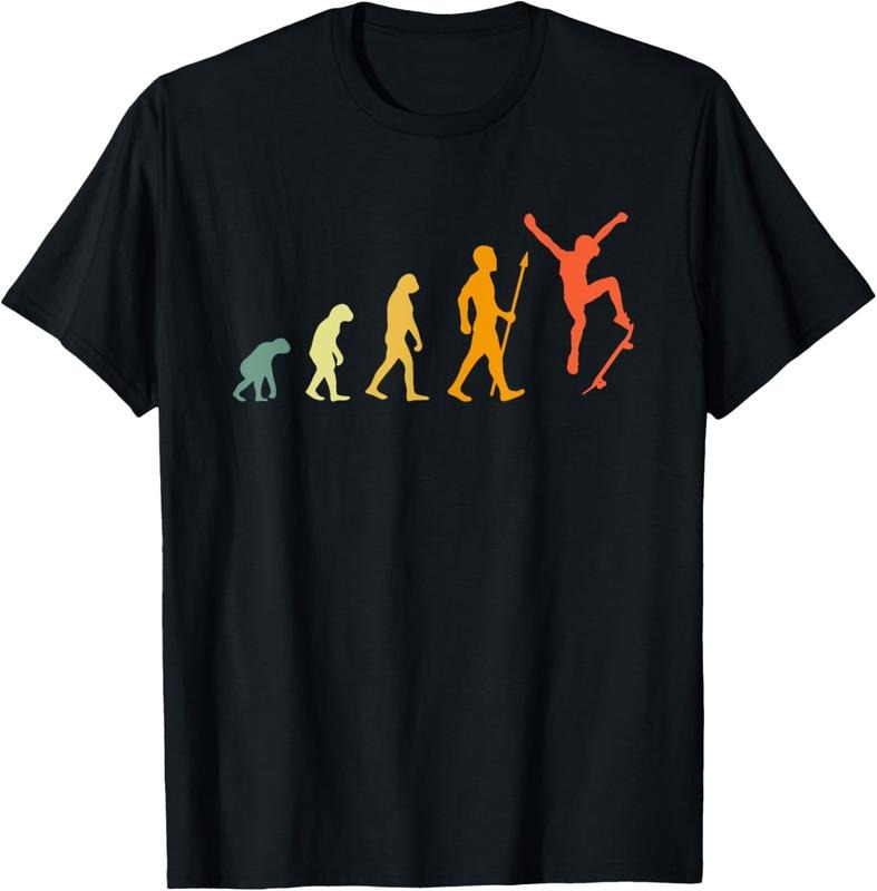 100% Cotton Funny Skateboard Youth Retro Vintage Gifts Skate Evolution T-Shirt Hoodie, Sweatshirt | HypeCrazeTee.com