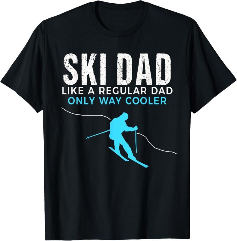 100% Cotton Funny Ski Dad Shirt - Skier Tshirt for Men T-Shirt Hoodie, Sweatshirt | HypeCrazeTee.com