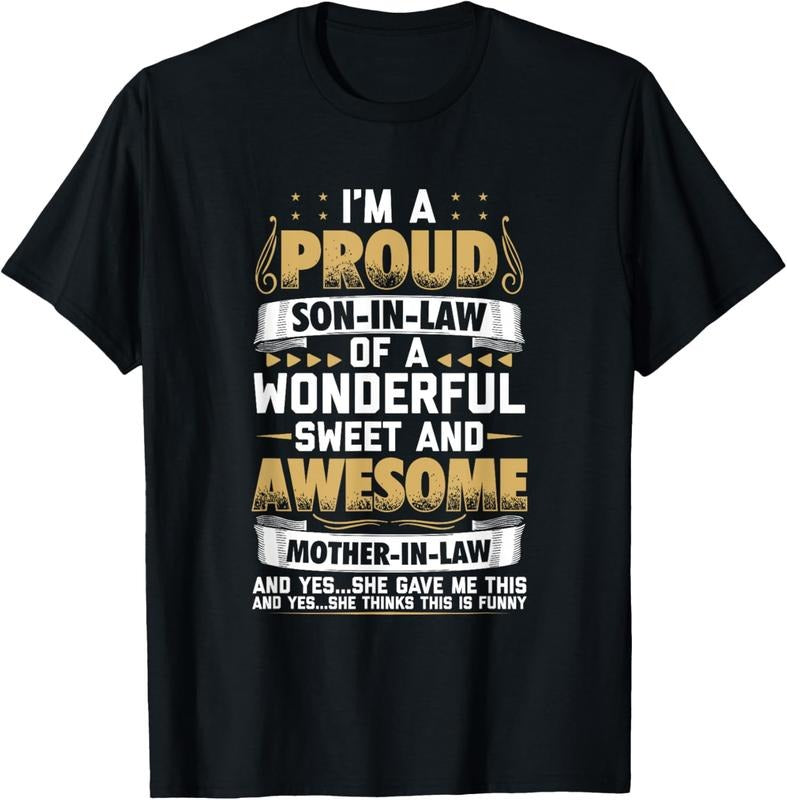 100% Cotton Funny Son In Law From Mother In Law T-Shirt Hoodie, Sweatshirt | HypeCrazeTee.com