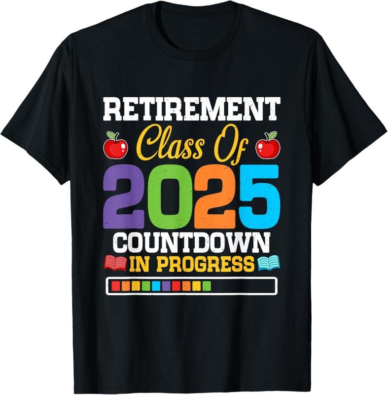 100% Cotton Funny Teacher Retirement Class Of 2025 Countdown In Progress T-Shirt Hoodie, Sweatshirt | HypeCrazeTee.com