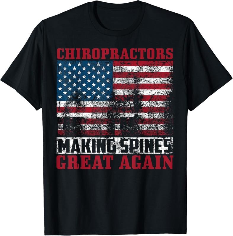 100% Cotton Funny USA Chiropractor Gift American Chiropractic Men Women T-Shirt Hoodie, Sweatshirt | HypeCrazeTee.com