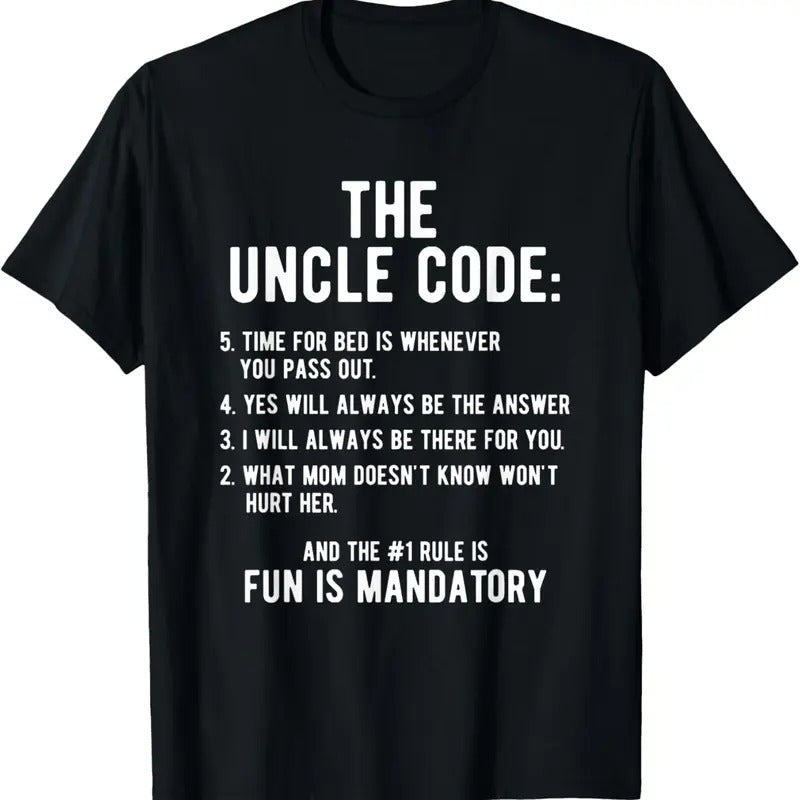 100% Cotton Funny Uncle Gifts From Niece Nephew The Uncle Code Cool T-Shirt Hoodie, Sweatshirt | HypeCrazeTee.com