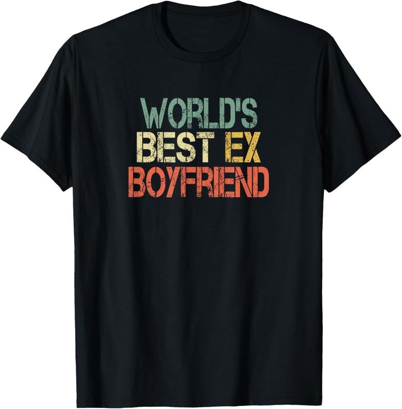 100% Cotton Funny World's Best Ex Boyfriend Cool Retro Design Boys Mens T-Shirt Hoodie, Sweatshirt | HypeCrazeTee.com