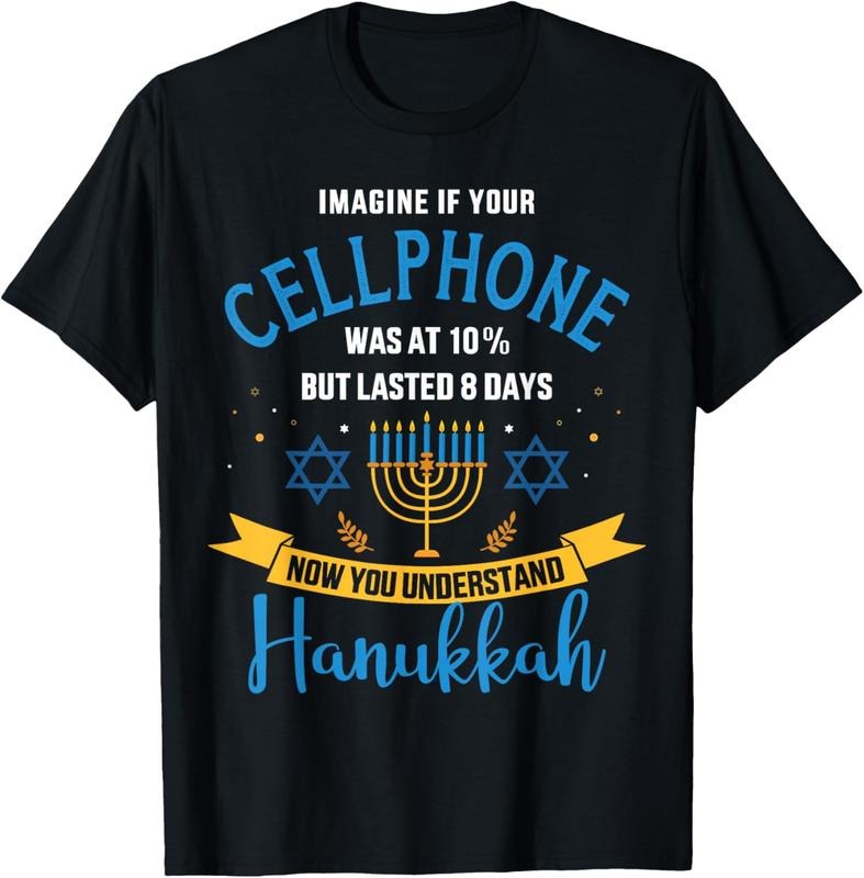 100% Cotton Funny cellphone jewish hanukkah chanukah T-Shirt Hoodie, Sweatshirt | HypeCrazeTee.com