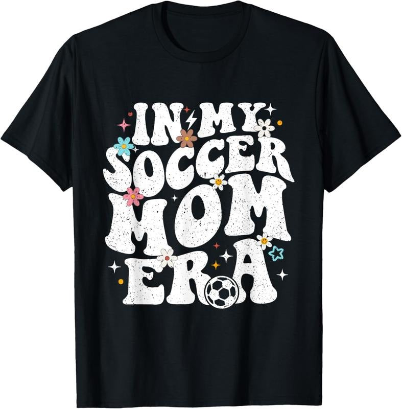 100% Cotton Funny vintage In My Soccer Mom Era Football Mama Groovy life T-Shirt Hoodie, Sweatshirt | HypeCrazeTee.com
