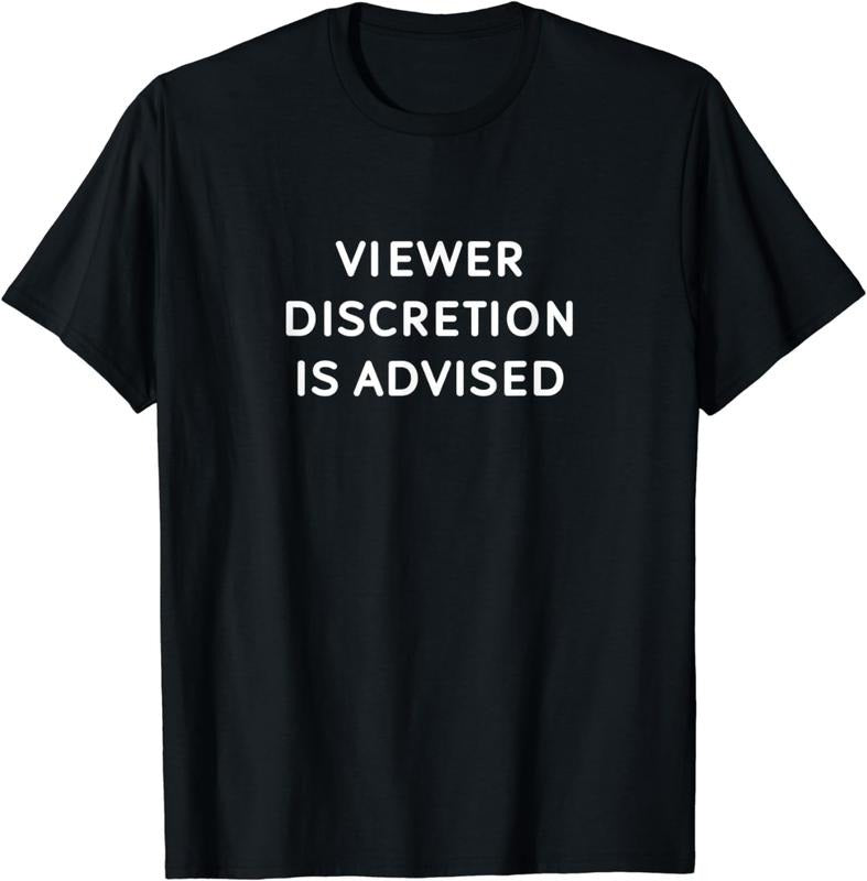 [100% Cotton]Funny, Viewer Discretion Is Advised, Joke Sarcastic Family T-Shirt Hoodie, Sweatshirt | HypeCrazeTee.com