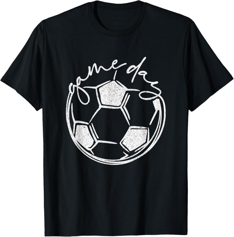 100% Cotton Game Day Soccer Ball Sports Men Women  Gifts T-Shirt Hoodie, Sweatshirt | HypeCrazeTee.com