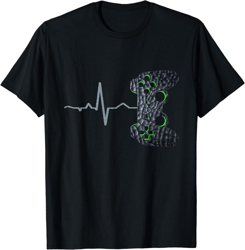[100% Cotton]Gamer Heartbeat Video Games Gaming Boys Teens Funny Pc Gamer T-Shirt Hoodie, Sweatshirt | HypeCrazeTee.com