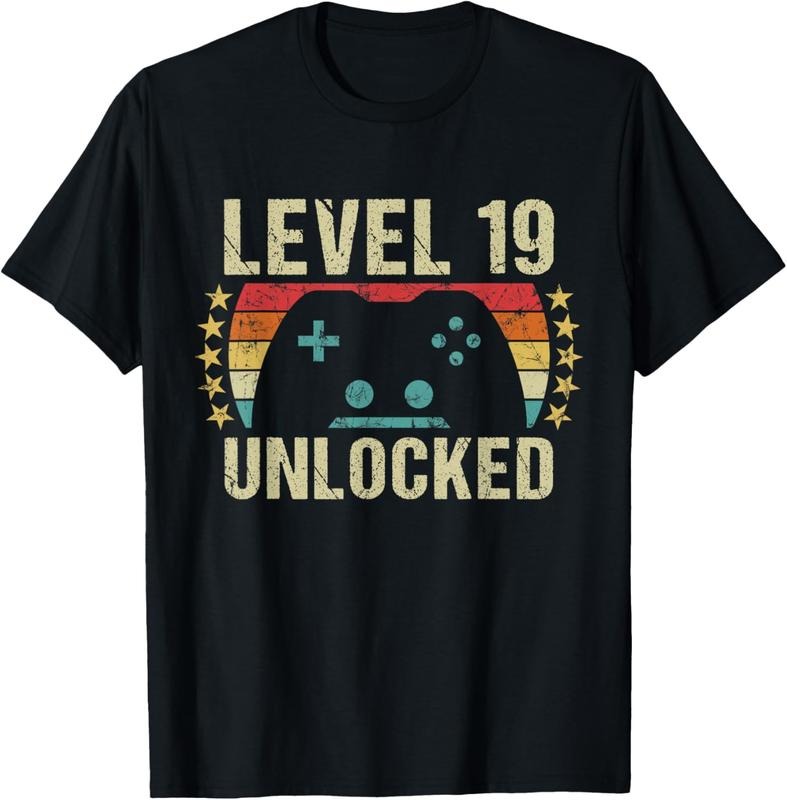 100% Cotton Gaming Vintage 19th Birthday Gift 19 Year Old Boy Girl Gamer T-Shirt Hoodie, Sweatshirt | HypeCrazeTee.com