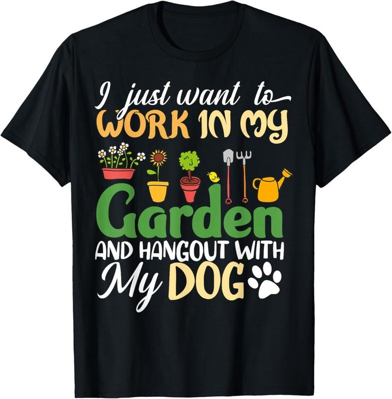 100% Cotton Gardening Dog Lovers Gardener Garden Plant Gifts Women, Men T-Shirt Hoodie, Sweatshirt | HypeCrazeTee.com