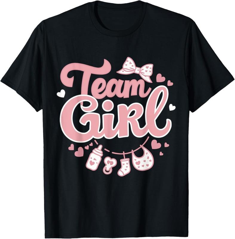 100% Cotton Gender Reveal Party Team Girl  Announcement T-Shirt Hoodie, Sweatshirt | HypeCrazeTee.com