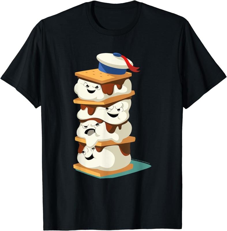 [100% Cotton]Ghostbusters Stay Puft Marshmallow Men S'mores Stack T-Shirt Hoodie, Sweatshirt | HypeCrazeTee.com
