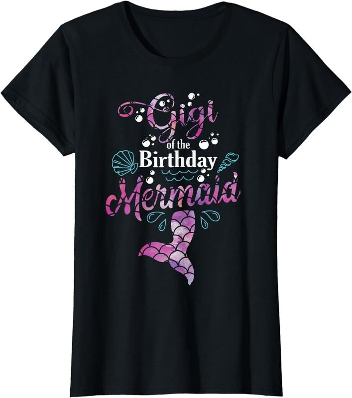 [100% Cotton]Gigi Of The Birthday Mermaid Birthday Party Mermaid Grandma T-Shirt Hoodie, Sweatshirt | HypeCrazeTee.com