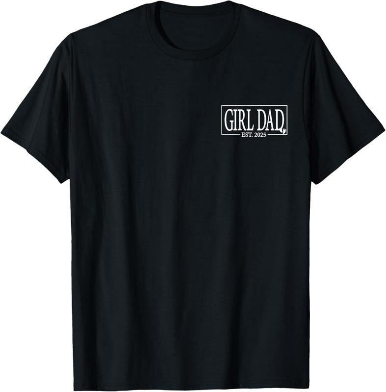 100% Cotton Girl Dad Est. 2025 Logo Dad 2025 Father Girl Dad To Be 2025 T-Shirt Hoodie, Sweatshirt | HypeCrazeTee.com