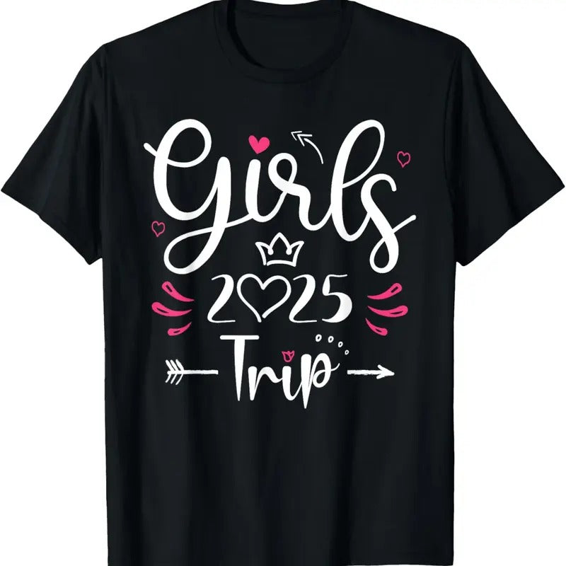 100% Cotton Girls Trip 2025 Shirt Girls Trip 2025 Summer Vacation Lovers T-Shirt Hoodie, Sweatshirt | HypeCrazeTee.com