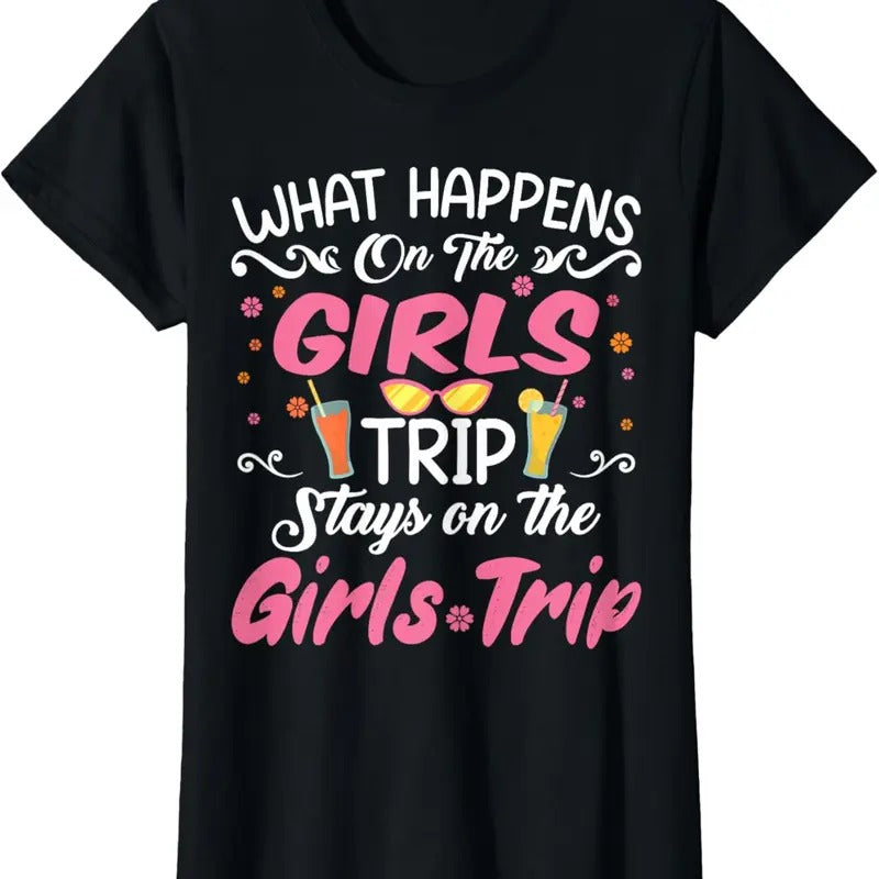 100% Cotton Girls Trip Funny Girls Vacation Holidays Weekend Trip T-Shirt Hoodie, Sweatshirt | HypeCrazeTee.com