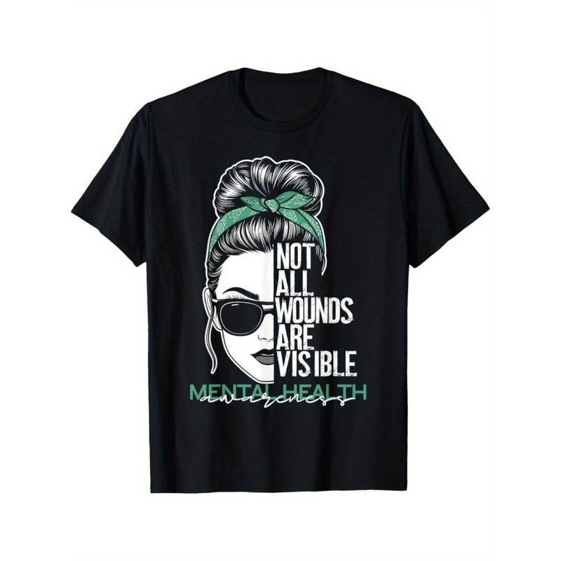 100% Cotton Golf Gift T-Shirt For Men and Women Women's Mental Health Awareness T-Shirt