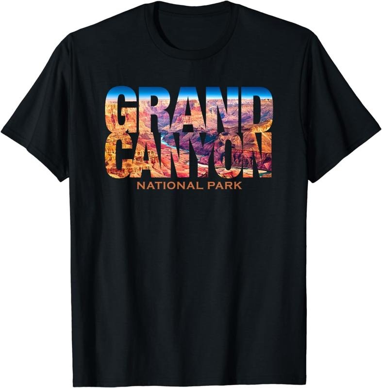 [100% Cotton]Grand Canyon National Park Photo Text Hiking Souvenir T-Shirt Hoodie, Sweatshirt | HypeCrazeTee.com