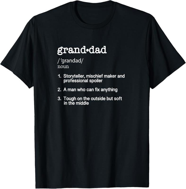 100% Cotton Granddad Definition T Shirt - Funny Father's Day Gift Tee T-Shirt Hoodie, Sweatshirt | HypeCrazeTee.com