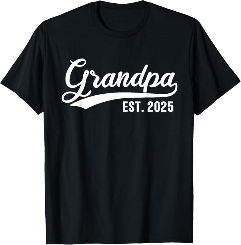 100% Cotton Grandpa 2025 Retro Grandpa Est 2025 T-Shirt Hoodie, Sweatshirt | HypeCrazeTee.com
