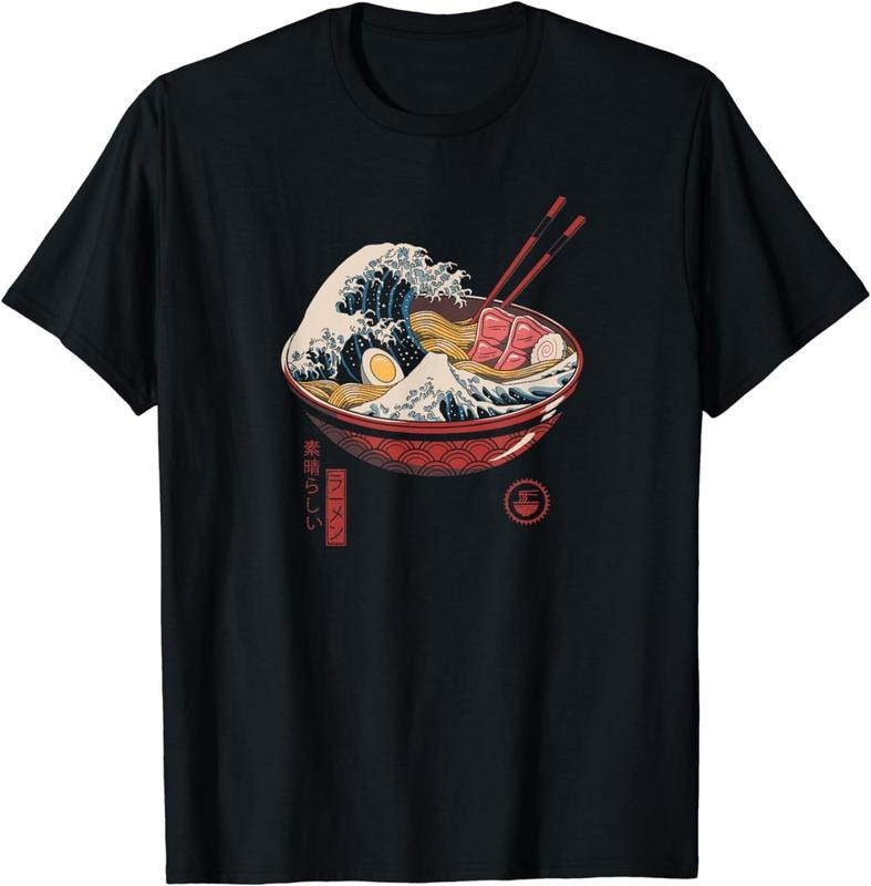 [100% Cotton]Great Ramen Wave T-Shirt T-Shirt Hoodie, Sweatshirt | HypeCrazeTee.com