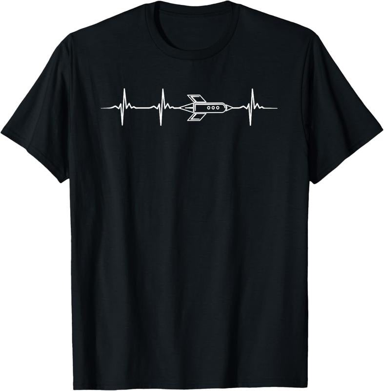 100% Cotton Great rocket heartbeat design T-Shirt Hoodie, Sweatshirt | HypeCrazeTee.com