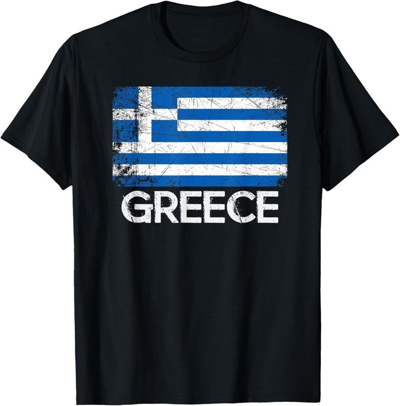 100% Cotton Greek Flag T-Shirt | Vintage Made In Greece Gift T-Shirt Hoodie, Sweatshirt | HypeCrazeTee.com