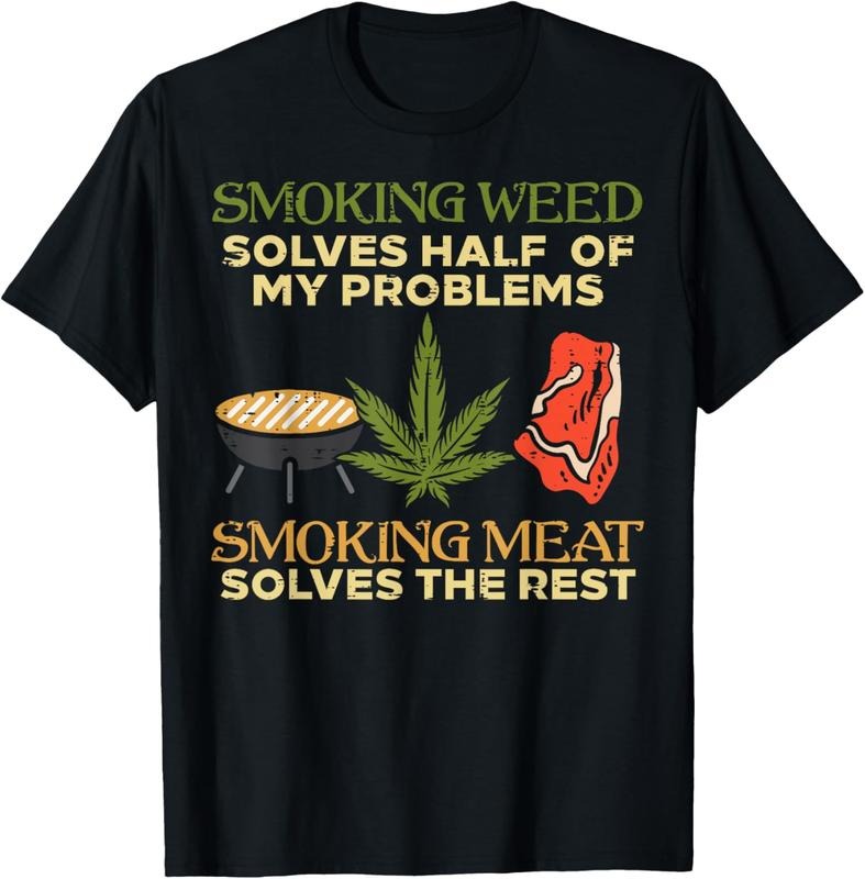 100% Cotton Grilling Solves Half Problems Meat Funny Bbq Barbecue Men T-Shirt Hoodie, Sweatshirt | HypeCrazeTee.com