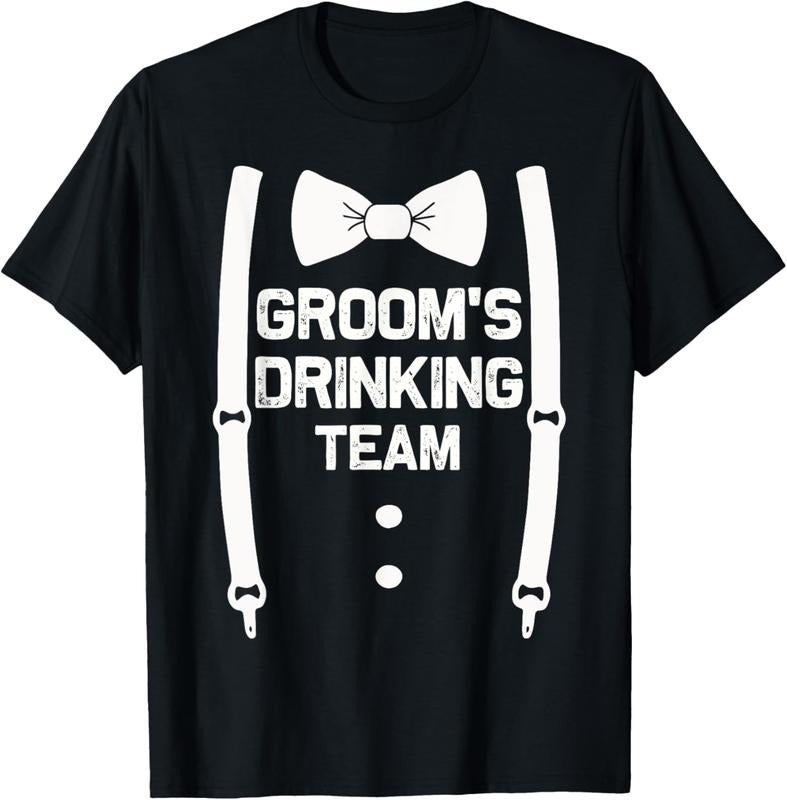 100% Cotton Groom's Drinking Team | Bachelor Party Squad | Wedding T-Shirt Hoodie, Sweatshirt | HypeCrazeTee.com