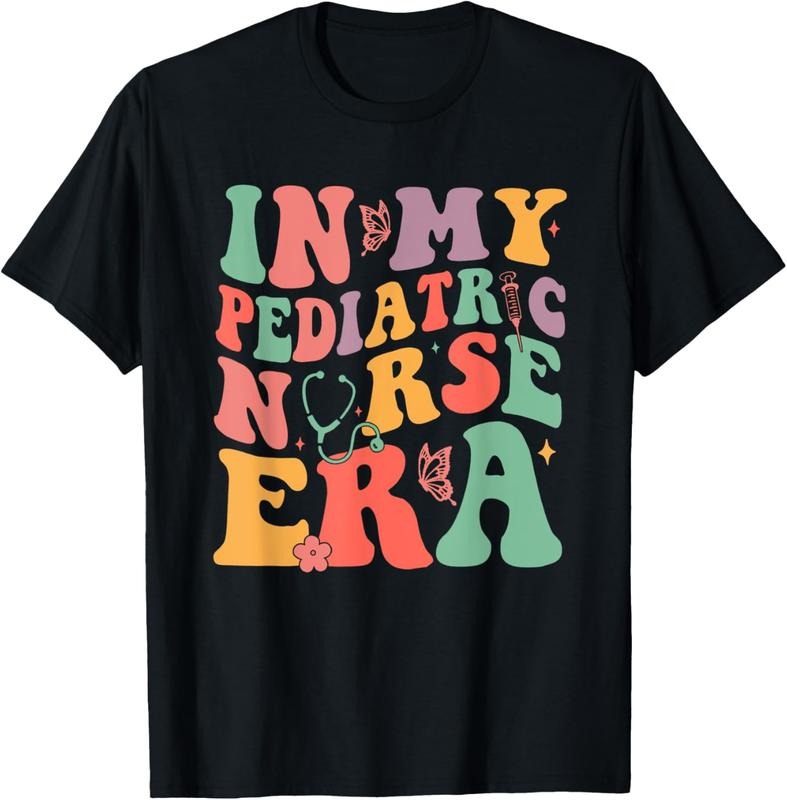 100% Cotton Groovy In My Pediatric Nurse Era School Nurse Week 2024 T-Shirt Hoodie, Sweatshirt | HypeCrazeTee.com