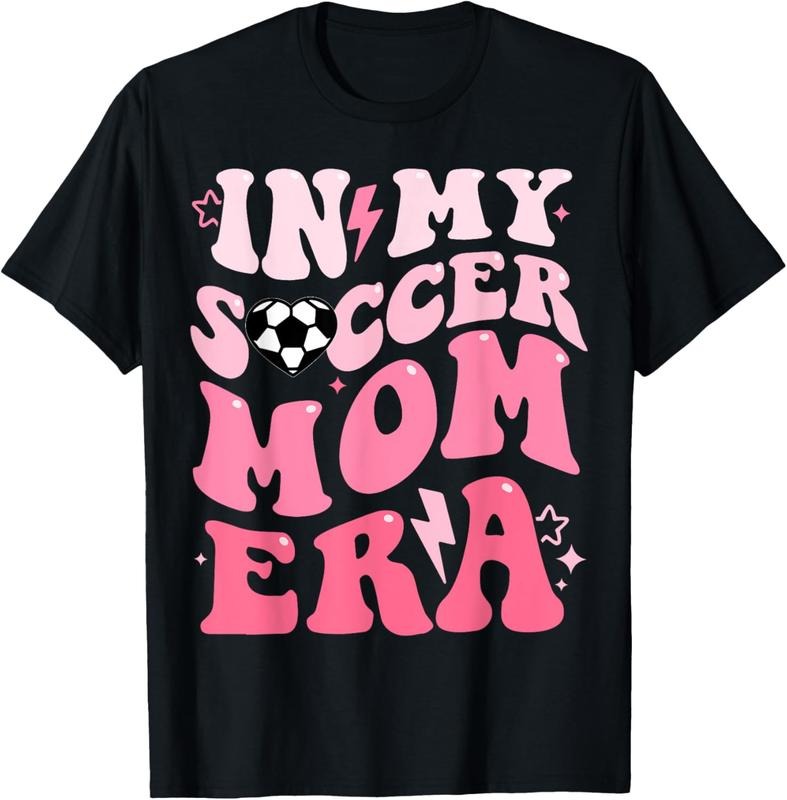 100% Cotton Groovy In My Soccer Mom Era Soccer Mom Of Girls T-Shirt Hoodie, Sweatshirt | HypeCrazeTee.com