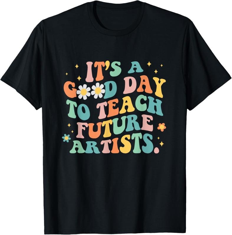 100% Cotton Groovy It's A Good Day To Teach Future Artists Art Teacher T-Shirt Hoodie, Sweatshirt | HypeCrazeTee.com