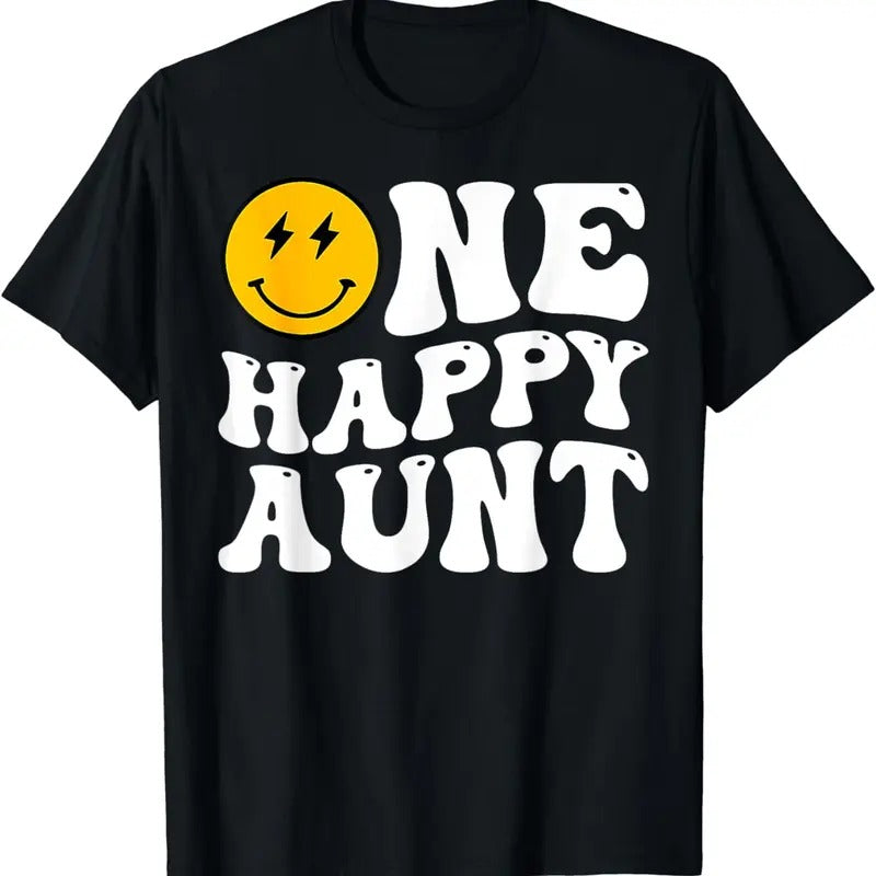 [100% Cotton]Groovy One Happy Dude Aunt 1st Birthday Family Matching T-Shirt Hoodie, Sweatshirt | HypeCrazeTee.com