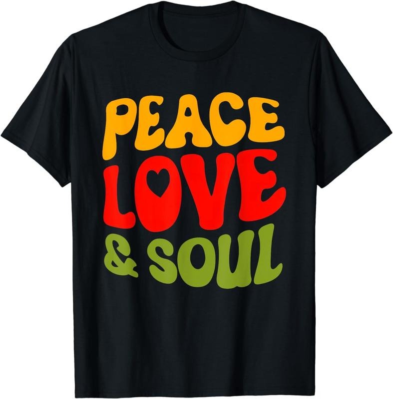 [100% Cotton]Groovy Peace Love & Soul R&B Music Retro Vintage 90s Lovers T-Shirt Hoodie, Sweatshirt | HypeCrazeTee.com