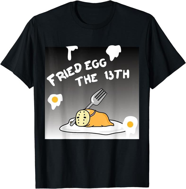 [100% Cotton]Gudetama Fried Egg the 13th Halloween Tee Shirt T-Shirt Hoodie, Sweatshirt | HypeCrazeTee.com