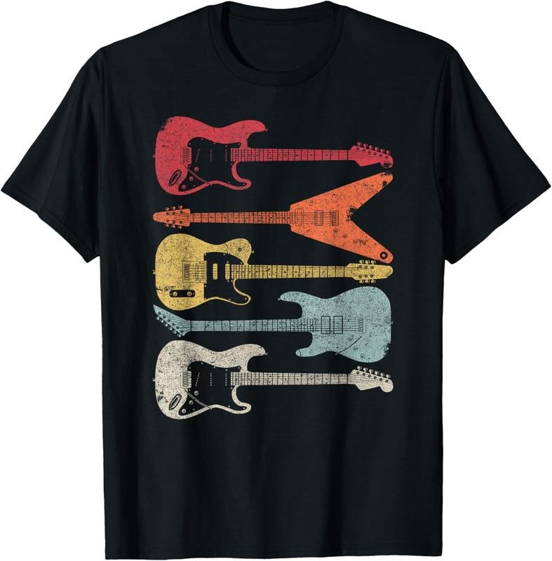 100% Cotton Guitar Shirt. Retro Style, Gift For Guitarist T-Shirt Hoodie, Sweatshirt | HypeCrazeTee.com