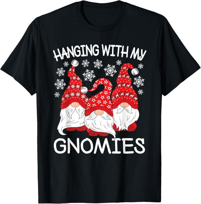 100% Cotton Hanging With My Gnomies Christmas Gnome Xmas Men Women  T-Shirt Hoodie, Sweatshirt | HypeCrazeTee.com