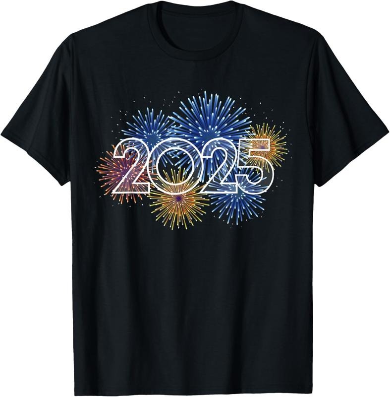 100% Cotton Happy New Year 2025 Eve Party Family Xmas T-Shirt T-Shirt Hoodie, Sweatshirt | HypeCrazeTee.com
