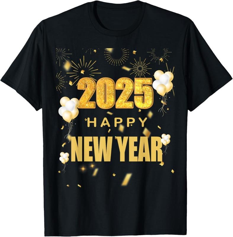 100% Cotton Happy New Year 2025 Family Reunion Party New Year Eve T-Shirt Hoodie, Sweatshirt | HypeCrazeTee.com