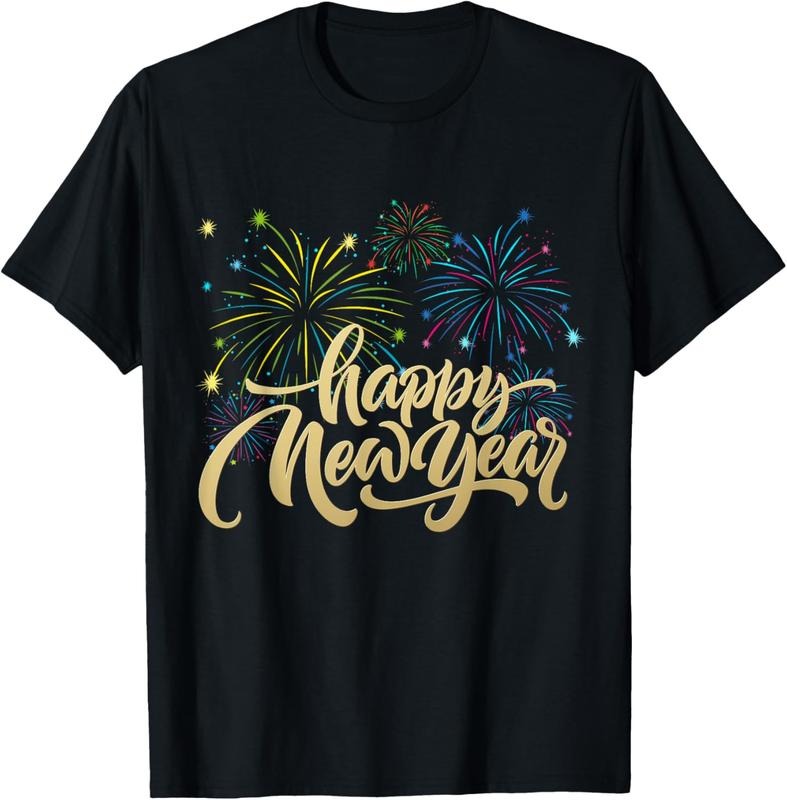 100% Cotton Happy New Year 2025 Fireworks New Year Eve Party 2025 T-Shirt Hoodie, Sweatshirt | HypeCrazeTee.com