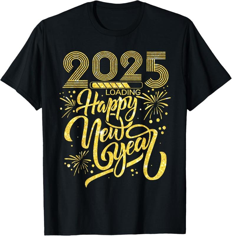 100% Cotton Happy New Year 2025 Loading Fireworks Hello 2025 T-Shirt Hoodie, Sweatshirt | HypeCrazeTee.com