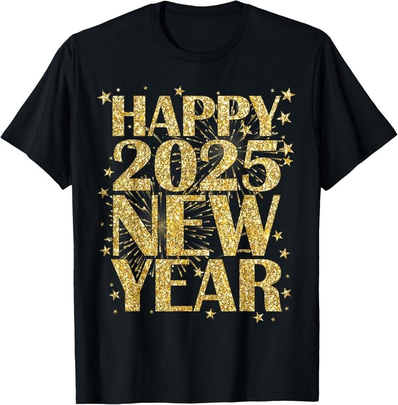 100% Cotton Happy New Year 2025 Matching Family New Years Eve T-Shirt Hoodie, Sweatshirt | HypeCrazeTee.com