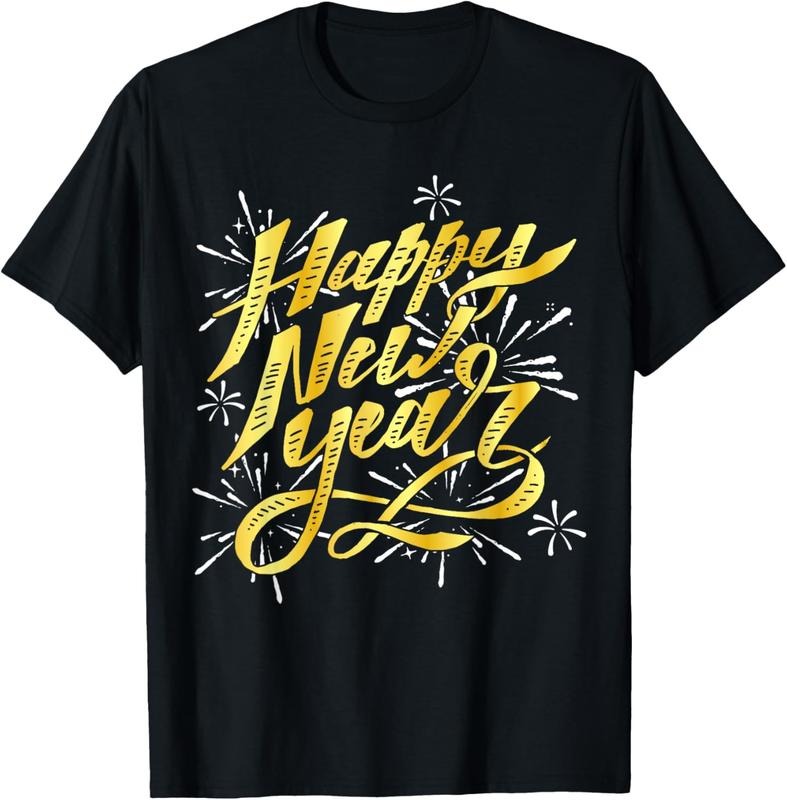 100% Cotton Happy New Year 2025 Men Women   New Years Eve T-Shirt Hoodie, Sweatshirt | HypeCrazeTee.com