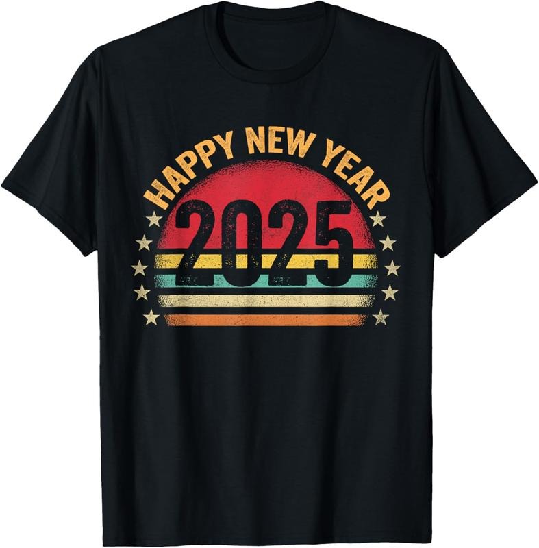 100% Cotton Happy New Year 2025 T-Shirt Hoodie, Sweatshirt | HypeCrazeTee.com