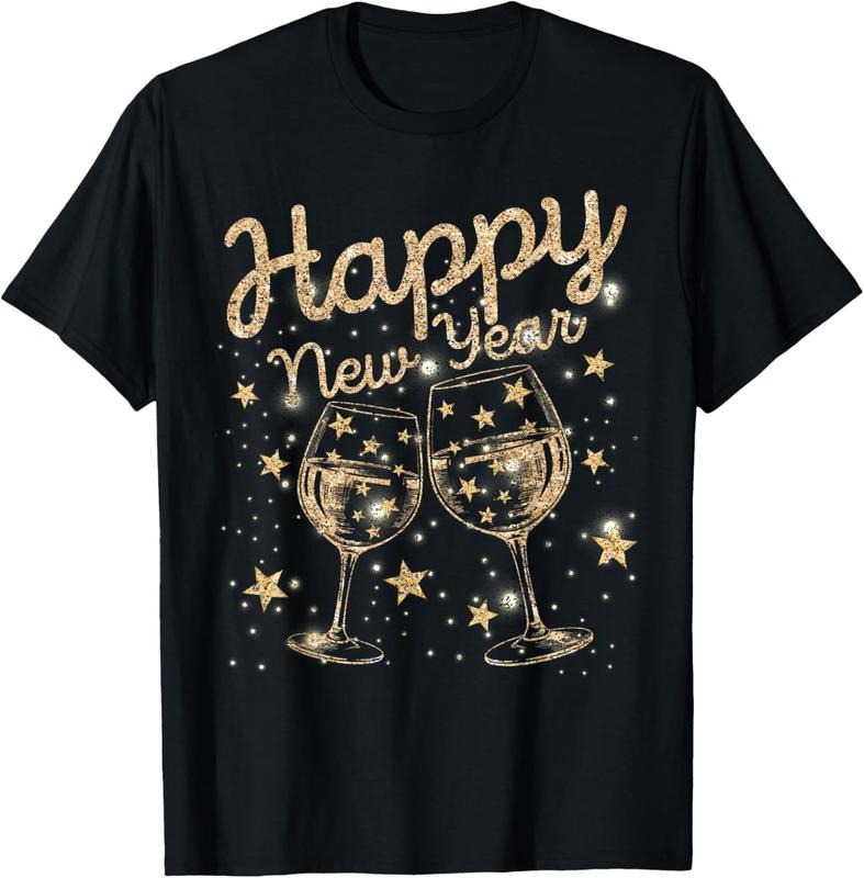 100% Cotton Happy New Year Champagne New Years Men Women T-Shirt Hoodie, Sweatshirt | HypeCrazeTee.com