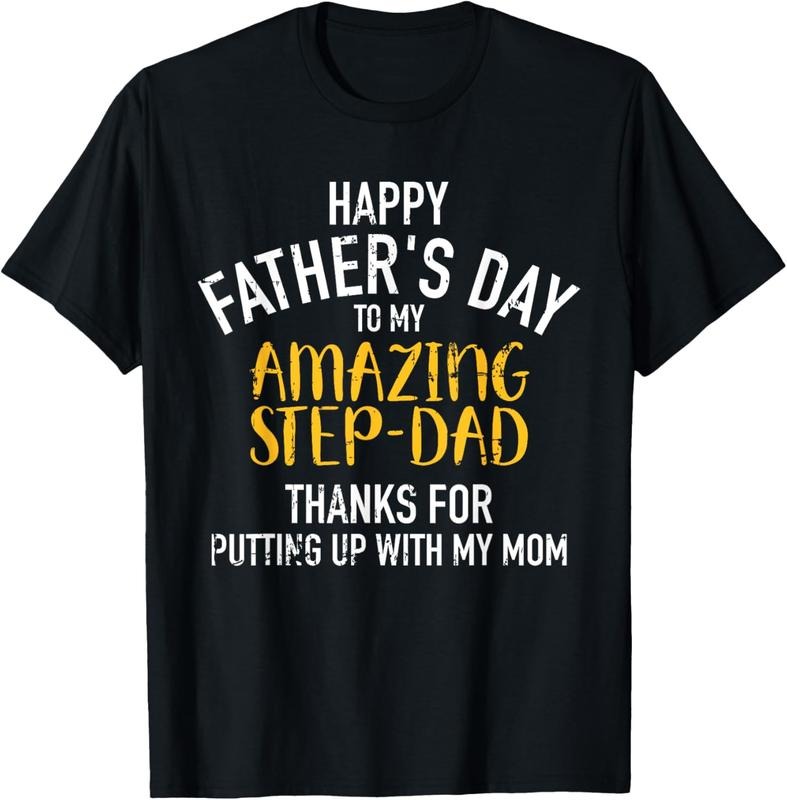 100% Cotton Happy father's day step dad T-Shirt Hoodie, Sweatshirt | HypeCrazeTee.com