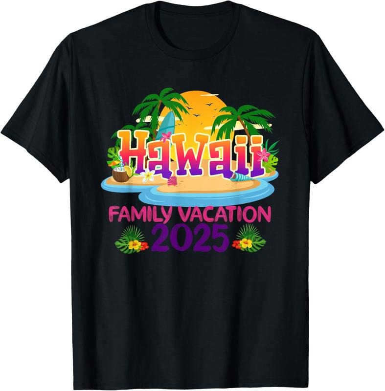 100% Cotton Hawaii Family Vacation 2025 Summer Beach  Men Women T-Shirt Hoodie, Sweatshirt | HypeCrazeTee.com