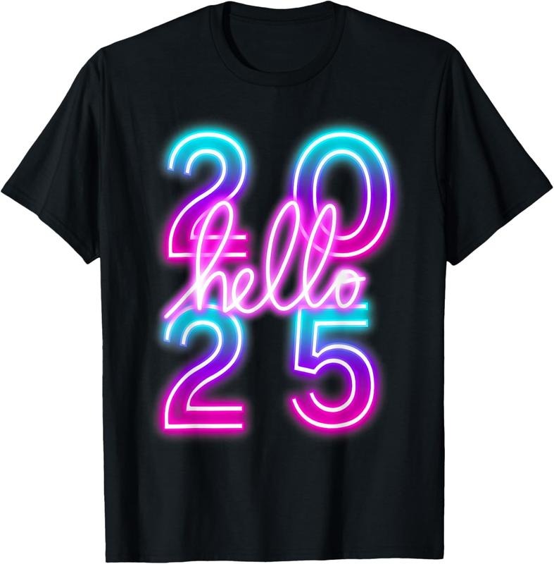 100% Cotton Hello 2025 Happy New Year 2025 New Year's Eve Party T-Shirt Hoodie, Sweatshirt | HypeCrazeTee.com