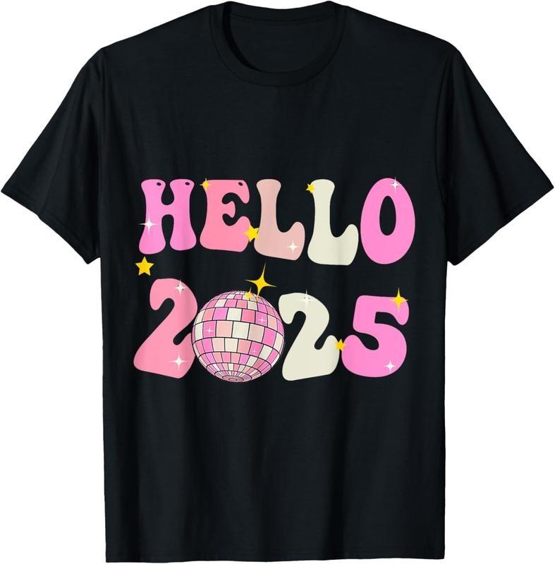 100% Cotton Hello 2025 New YearT-Shirt Hoodie, Sweatshirt | HypeCrazeTee.com