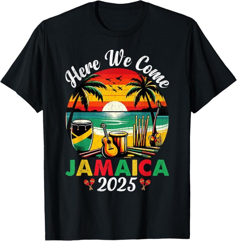 100% Cotton Here We Come Jamaica 2025 Girls Trip Family Summer Vacation T-Shirt Hoodie, Sweatshirt | HypeCrazeTee.com